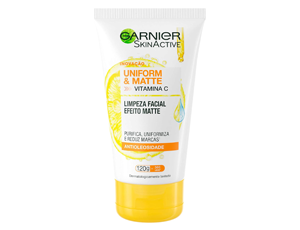 Limpeza Facial Uniform & Matte Vitamina C Antioleosidade Garnier